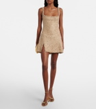 Clio Peppiatt Athena embellished minidress