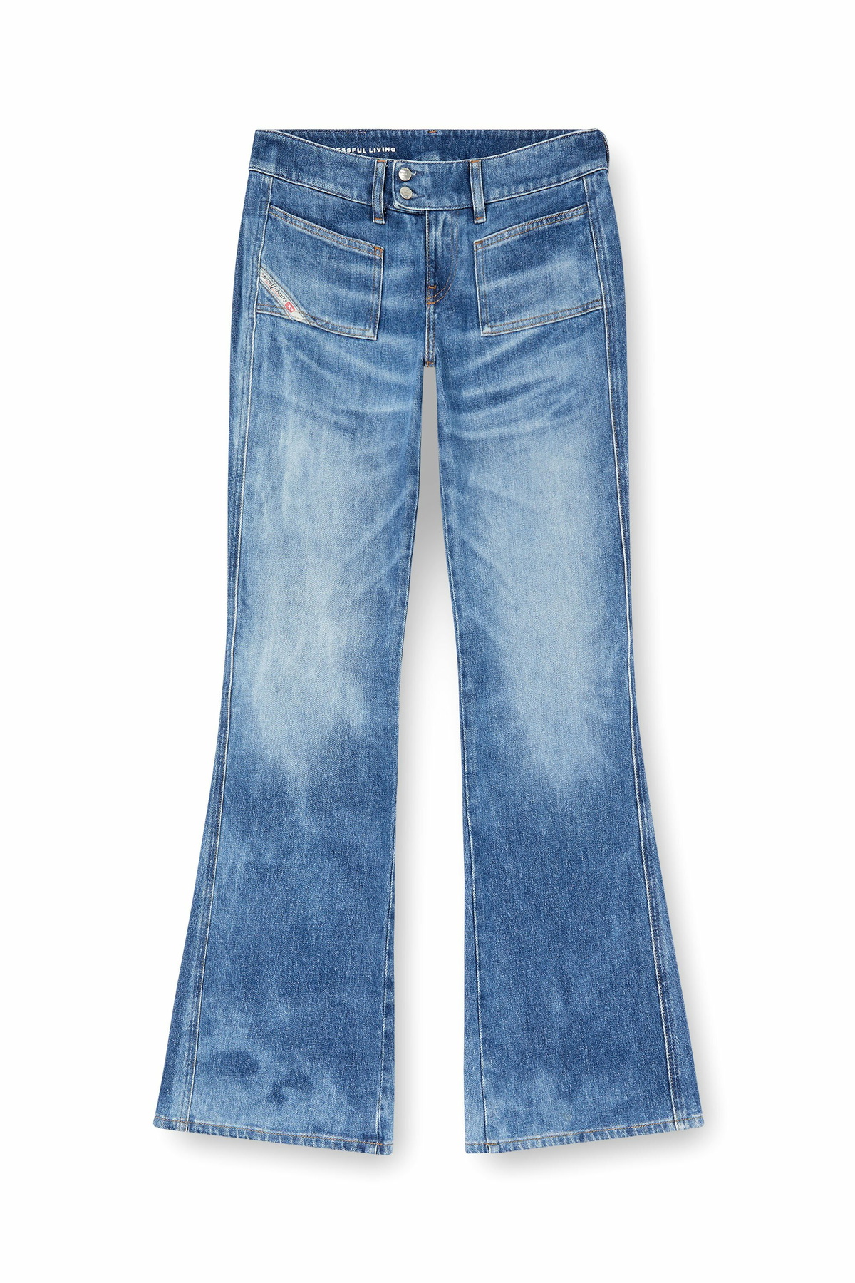 Diesel Bootcut Jeans - D-Hush - Jeans Womens in Blue Diesel
