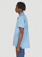 Button Panel Bowling Shirt in Blue