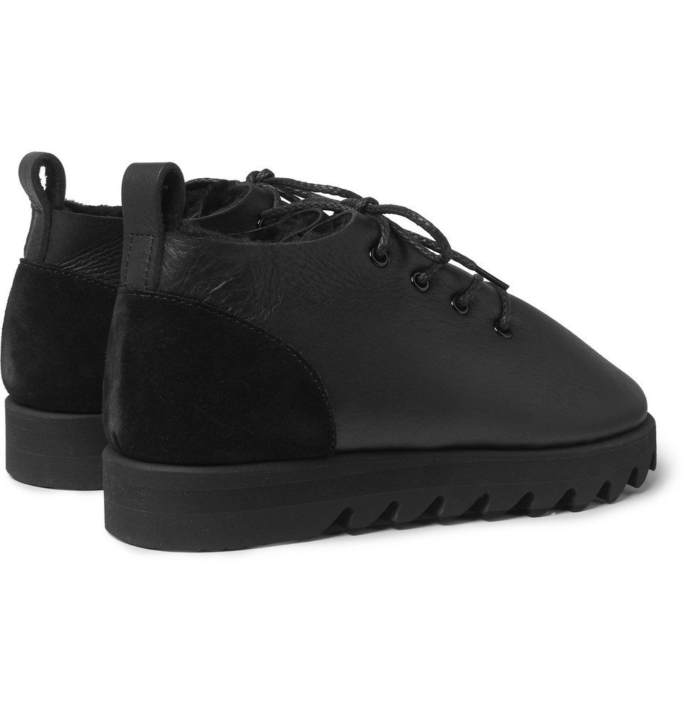 Hender Scheme - Shearling-Lined Leather Shoes - Men - Black Hender Scheme