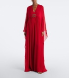 Elie Saab Embellished silk chiffon kaftan