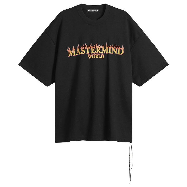 Photo: MASTERMIND WORLD Men's Skull On Fire Short Sleeve T-Shirt in Black