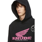 Rhude Black Logo Hoodie