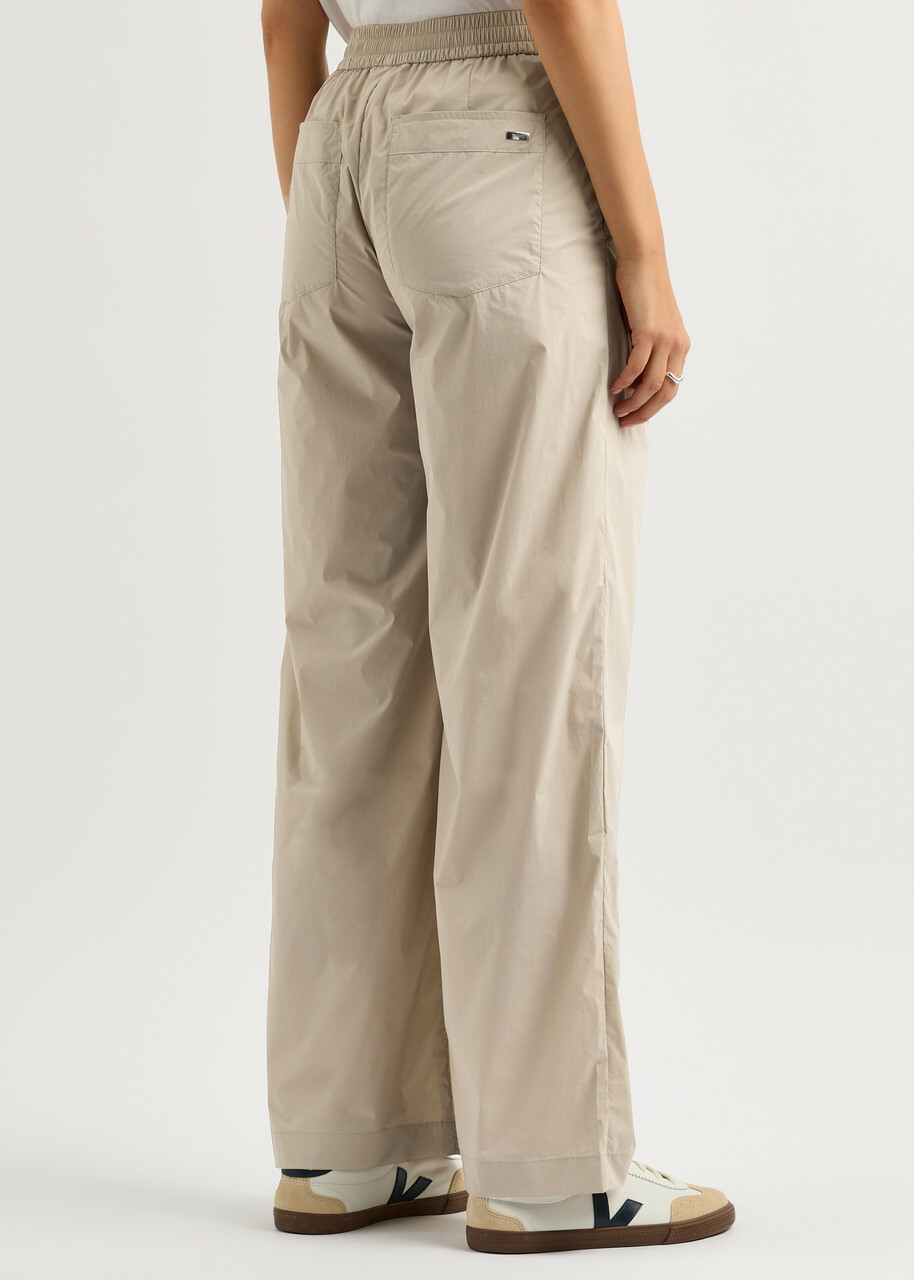 Herno Wide-leg Stretch-nylon Trousers Cream