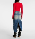 Y/Project Denim maxi skirt