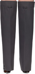 Jean Paul Gaultier Gray Logo Patch Gaiters