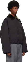 Nanushka Black Zacharie Faux-Fur Down Jacket