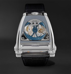 MB&F - HM8 Can-Am Automatic 51.5mm White Gold, Titanium and Croc-Effect Leather Watch - Blue