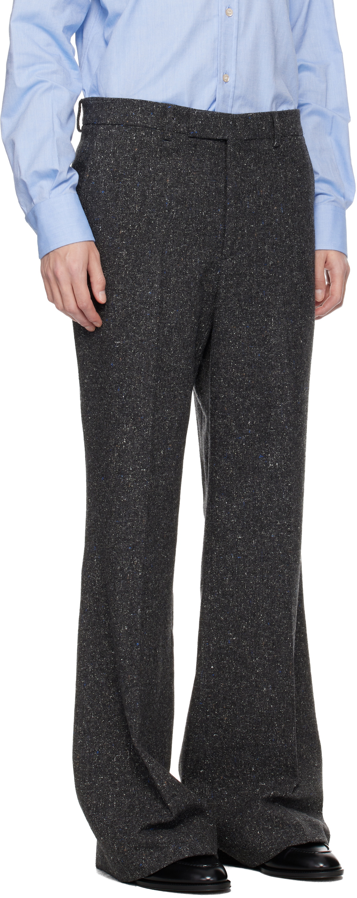 Valentino Gray Wool Trousers