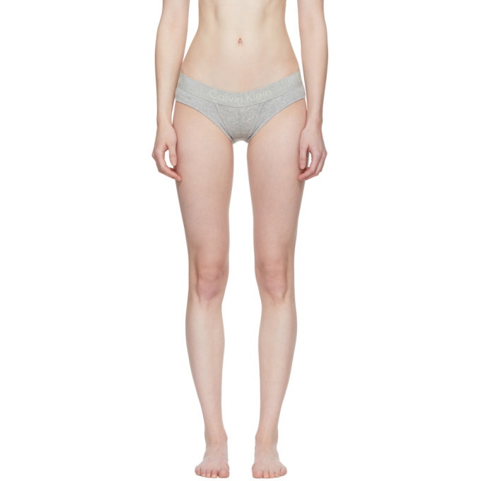Photo: Calvin Klein Underwear Grey Cotton Bikini Briefs