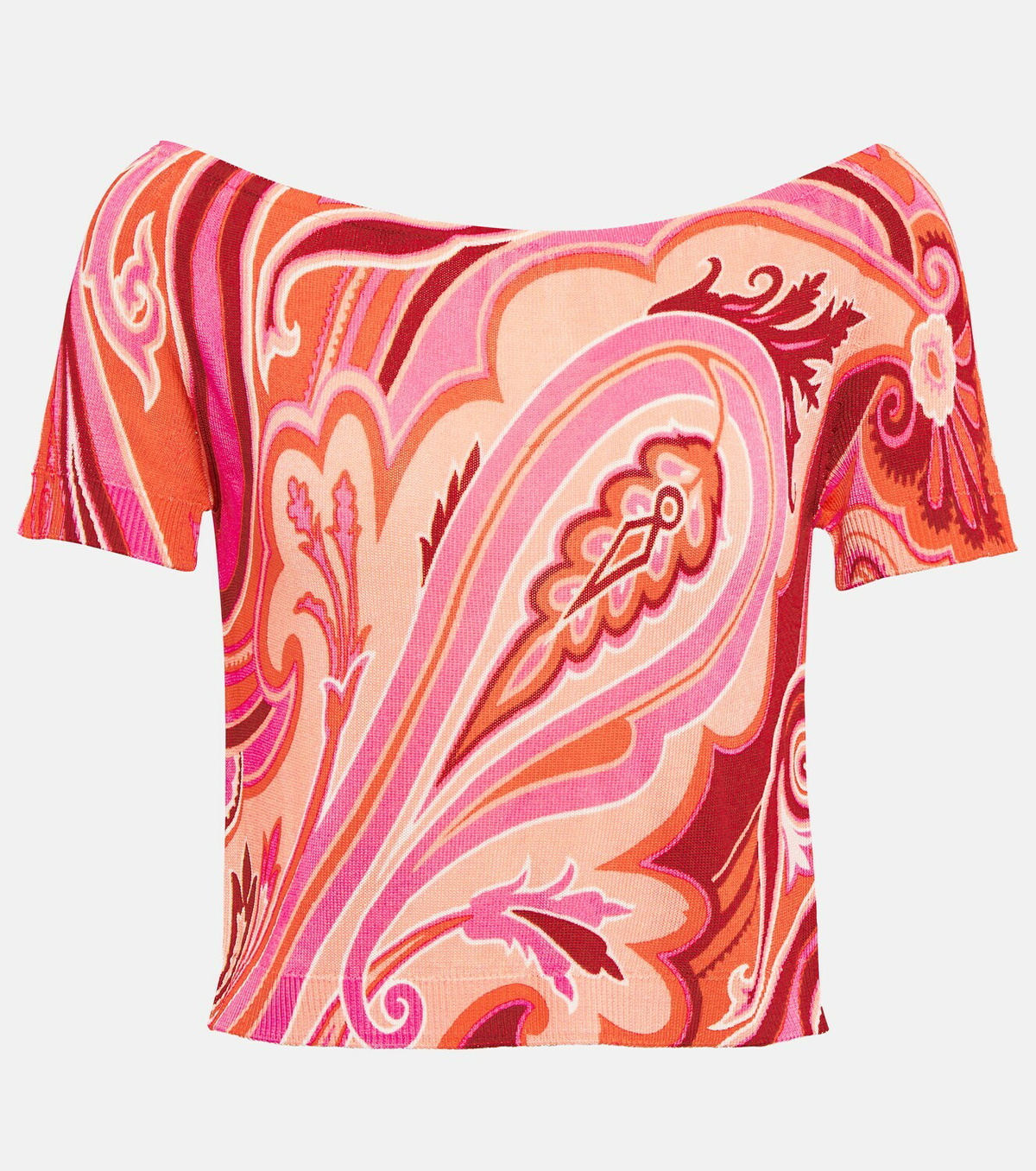 Etro - Printed boat-neck T-shirt