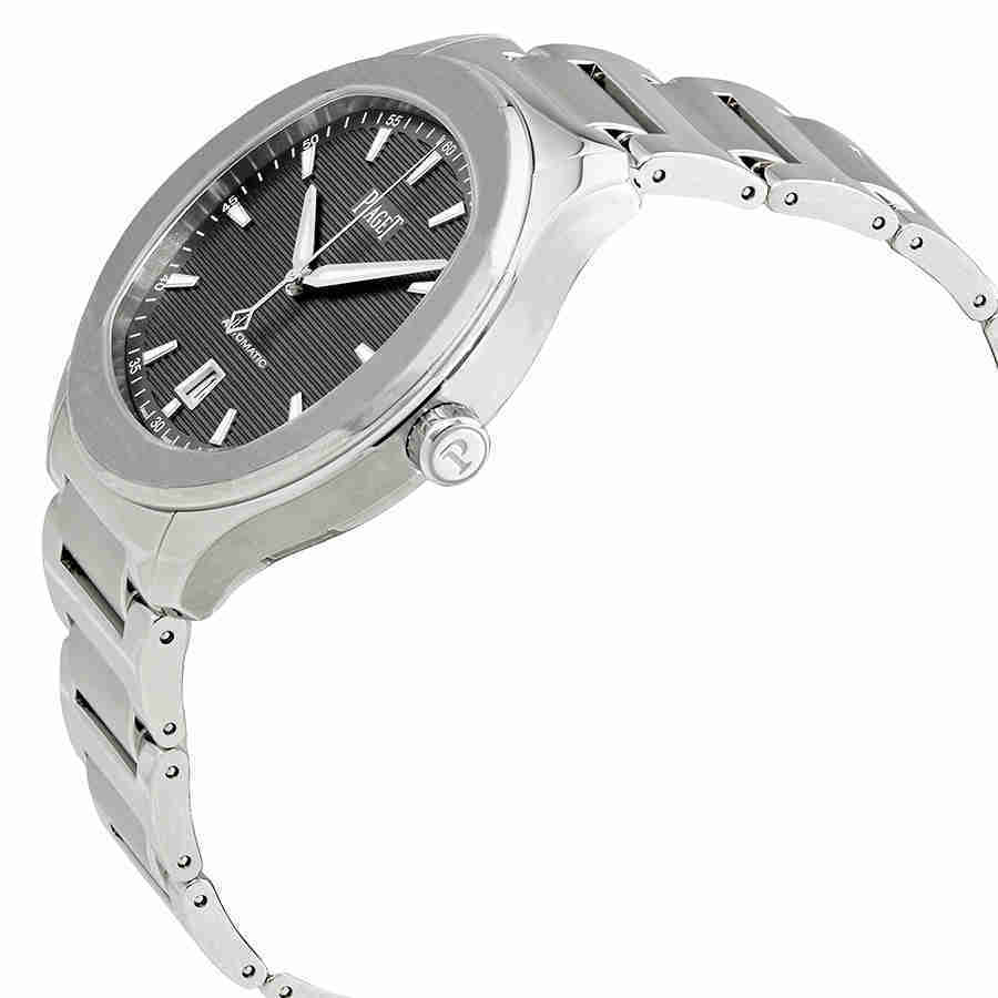 Piaget Polo S Automatic Grey Guilloche Dial Mens Watch G0A41003