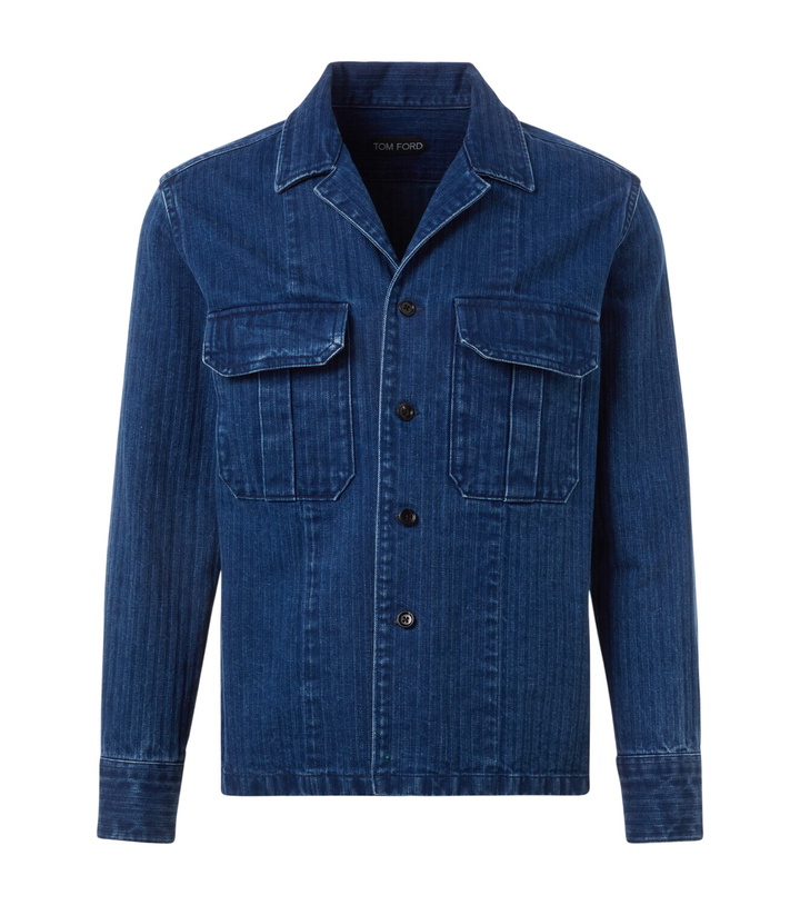 Photo: Tom Ford Striped denim overshirt