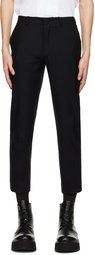 Solid Homme Black Basic Tapered Trousers