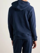 Kingsman - Logo-Embroidered Cotton and Cashmere-Blend Jersey Zip-Up Hoodie - Blue