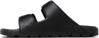 Hugo Black Printed-Logo Sandals