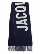 Jacquemus - Fringed Logo-Jacquard Virgin Wool Scarf