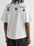 Off-White - Logo-Print Cotton-Jersey T-Shirt - White