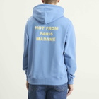 Drôle de Monsieur Men's Slogan Hoodie in Atlantic Blue