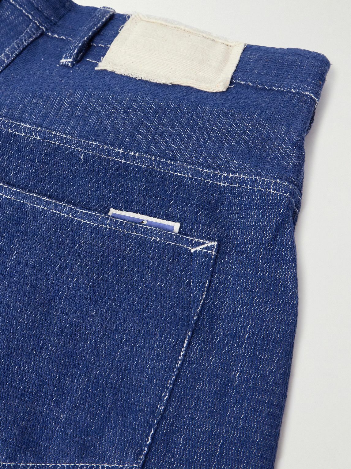 Story mfg. - Lush Wide-Leg Pleated Organic Jeans - Blue