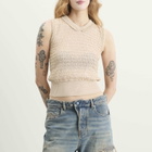 Maison Margiela Women's Knitted Sleeveless Top in Pale Pink