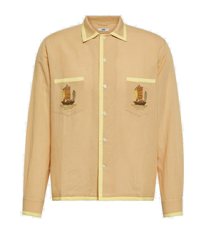 Photo: Bode Embroidered cotton and linen shirt