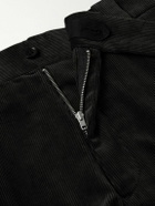 Kaptain Sunshine - D Slacks Straight-Leg Suvin Cotton-Corduroy Trousers - Black