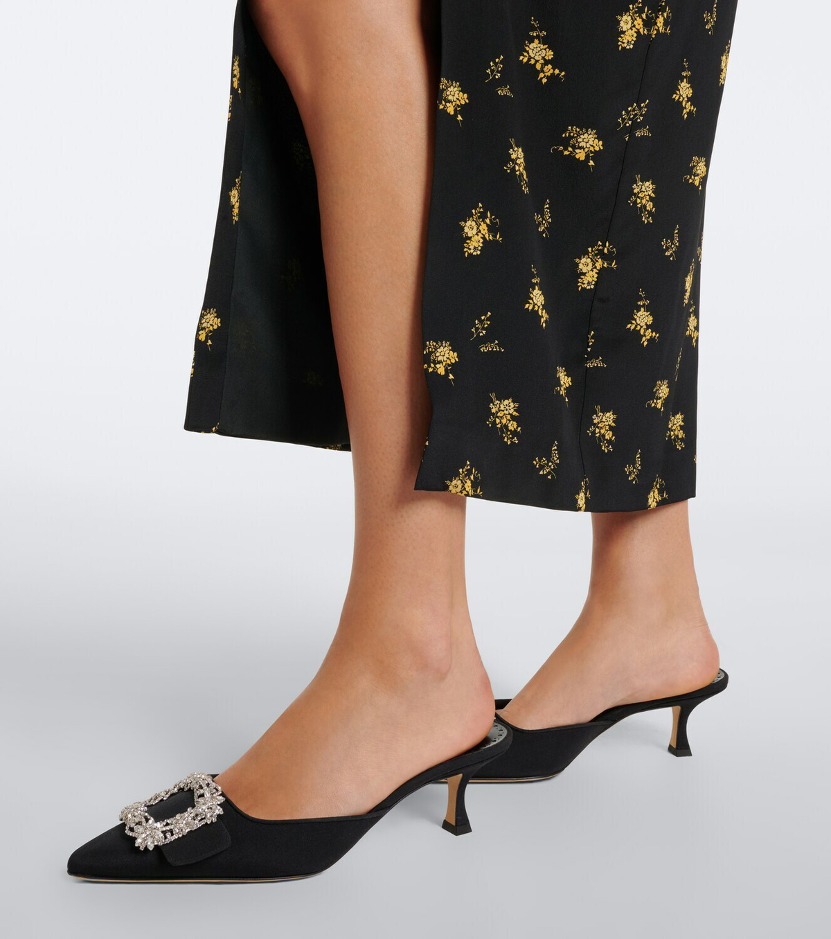 Alessandra Rich Bow-detail floral silk gown