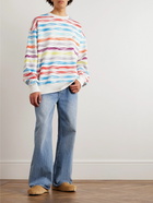 Missoni - Logo-Appliquéd Striped Cotton-Jersey Sweatshirt - White