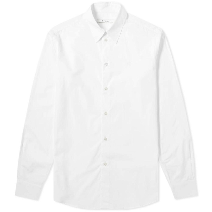 Photo: Givenchy Chest Embroidered Shirt White