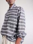 Monitaly - Milano Printed Cotton Shirt - Gray