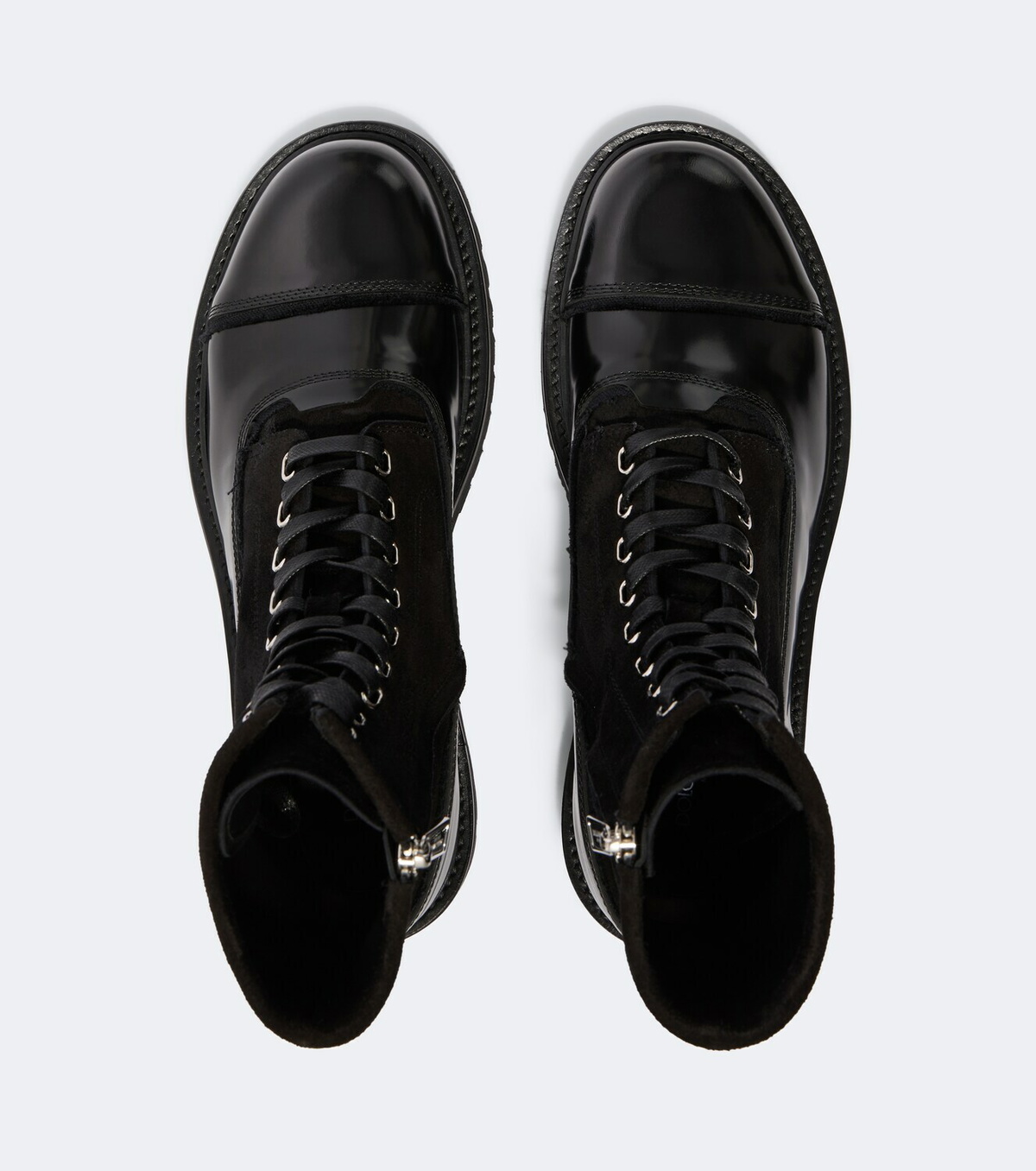 Dolce&Gabbana Suede and leather lace-up boots