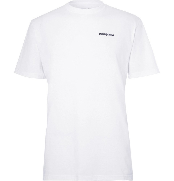 Photo: Patagonia - P-6 Responsibili-Tee Printed Cotton-Blend Jersey T-Shirt - Men - White
