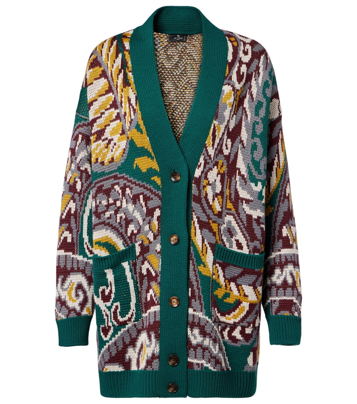 Photo: Etro Jacquard wool-blend cardigan