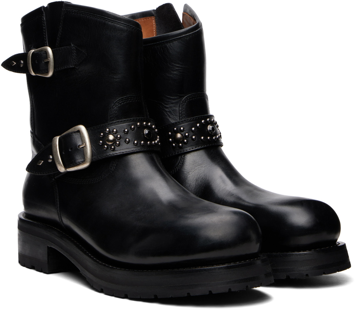Second/Layer Black 8 Rider Boots