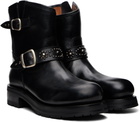 Second/Layer Black 8 Rider Boots