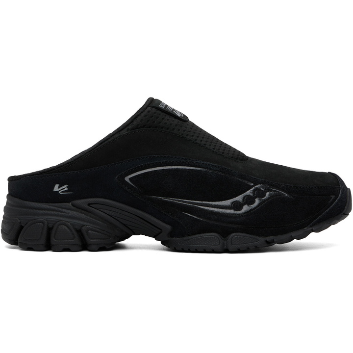 Photo: Saucony Black Progrid V2 Mule Sneakers