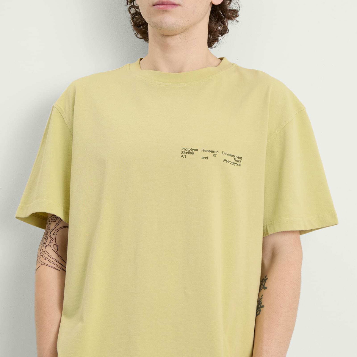 KA_YO_Prototype Men's Boxy Graphic T-Shirt in Limeade
