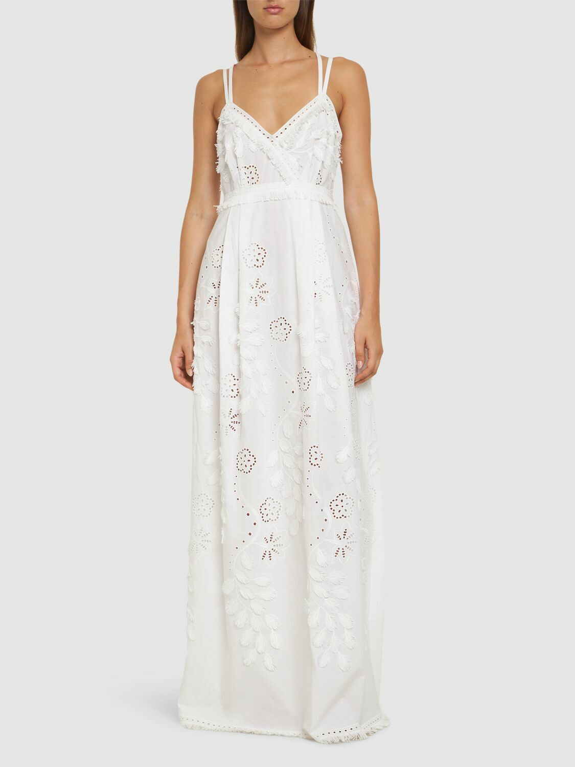 ALBERTA FERRETTI Embroidered Eyelet Lace Long Dress Alberta Ferretti ALBERTA FERRETTI Embroidered Eyelet Lace Long Dress Alberta Ferretti