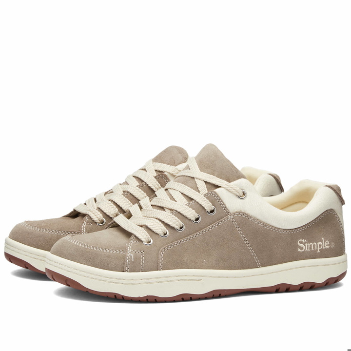 Photo: Simple Men's OS Suede Sneakers in Taupe