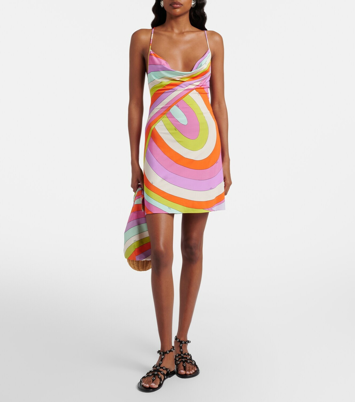 Pucci Iride draped satin jersey minidress