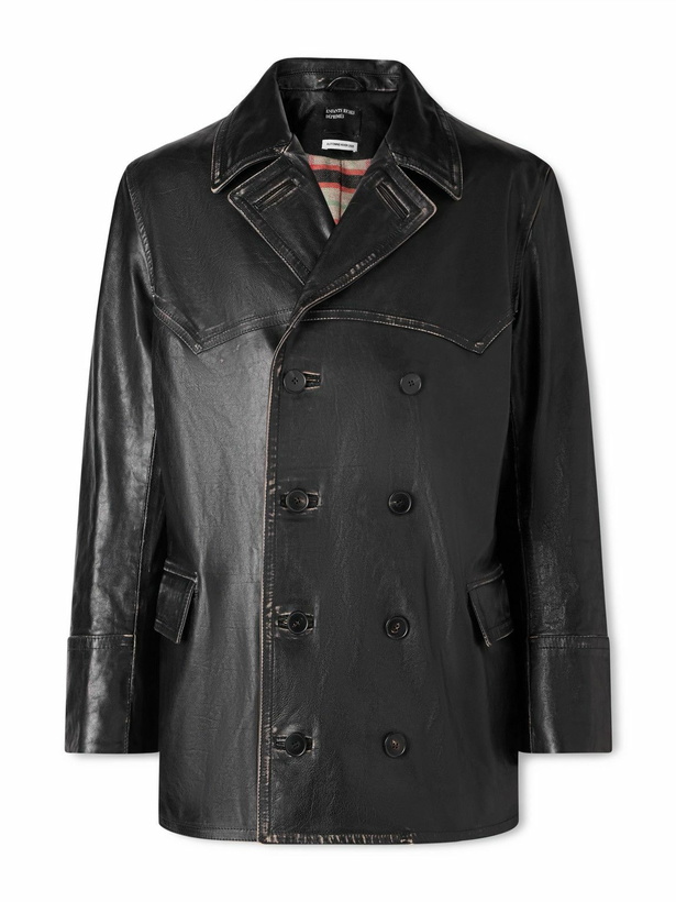 Photo: Enfants Riches Déprimés - Laurence Double-Breasted Leather Jacket - Black