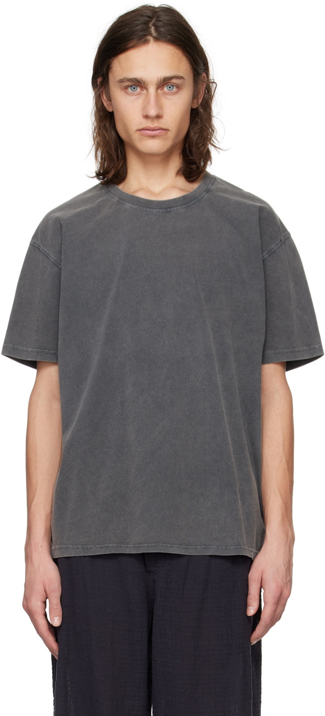 【関税込み】mfpen グレー Tencel LS Tシャツ mfpen Gray LS V-neck T-shirt mfpen