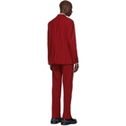 Valentino Red Plisse Suit