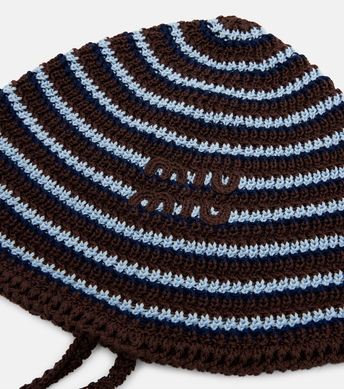 Miu Miu Striped knitted cotton hat
