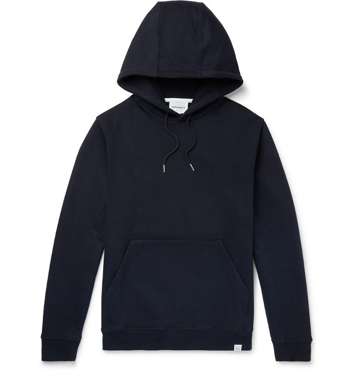 Photo: Norse Projects - Vagn Loopback Cotton-Jersey Hoodie - Navy