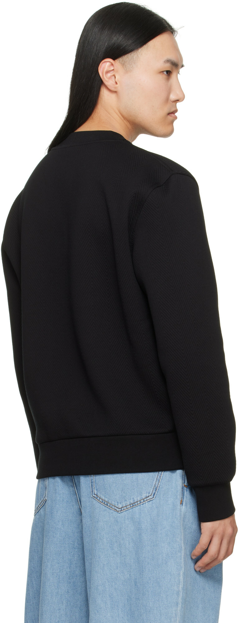 Givenchy Black Herringbone 'Givenchy Jacquard' Sweatshirt