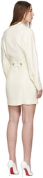 Victoria Beckham Off-White Trompe L'Oeil Shirt Dress