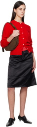 Nothing Written Black Nylon Midi Skirt