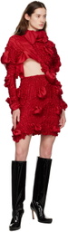 Feben Red Twist Blouse